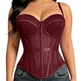 thumbnail image 2 of Warop Women's Fashion Boned Corset Top, Waist Shaping Slimming with Mesh Straps and Built-in Bra Pads, Shapewear for Outerwear and Daily Use, 2 of 9