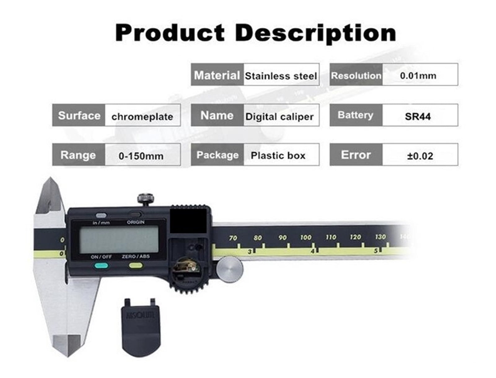 Caliper Digital Vernier Calipers 6inch 150 200 300mm 500-196-20 Caliper LCD Electronic Measuring Stainless Steel ,Easy to Operate
