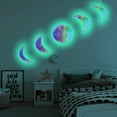 thumbnail image 4 of 5 unids/set Luna luminosa oscura brillante pegatinas de pared para habitación de niños decoración SetRainbow - luz verde, 4 of 8