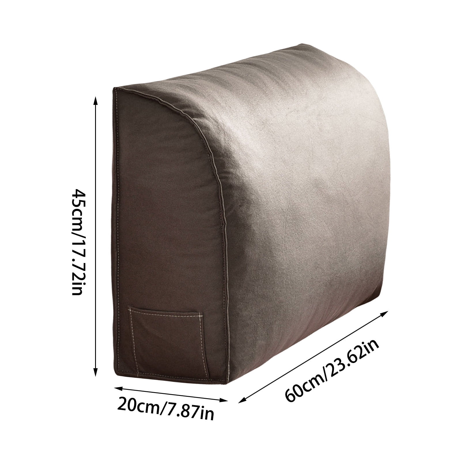 Extra Thick Wedge Back Cushion for Sofa and Bed, Orthopedic Lumbar Support Pillow with Removable Cover, Reading Headboard Pillow for Living Room, Waist Neck Back Pain Relief Comfort