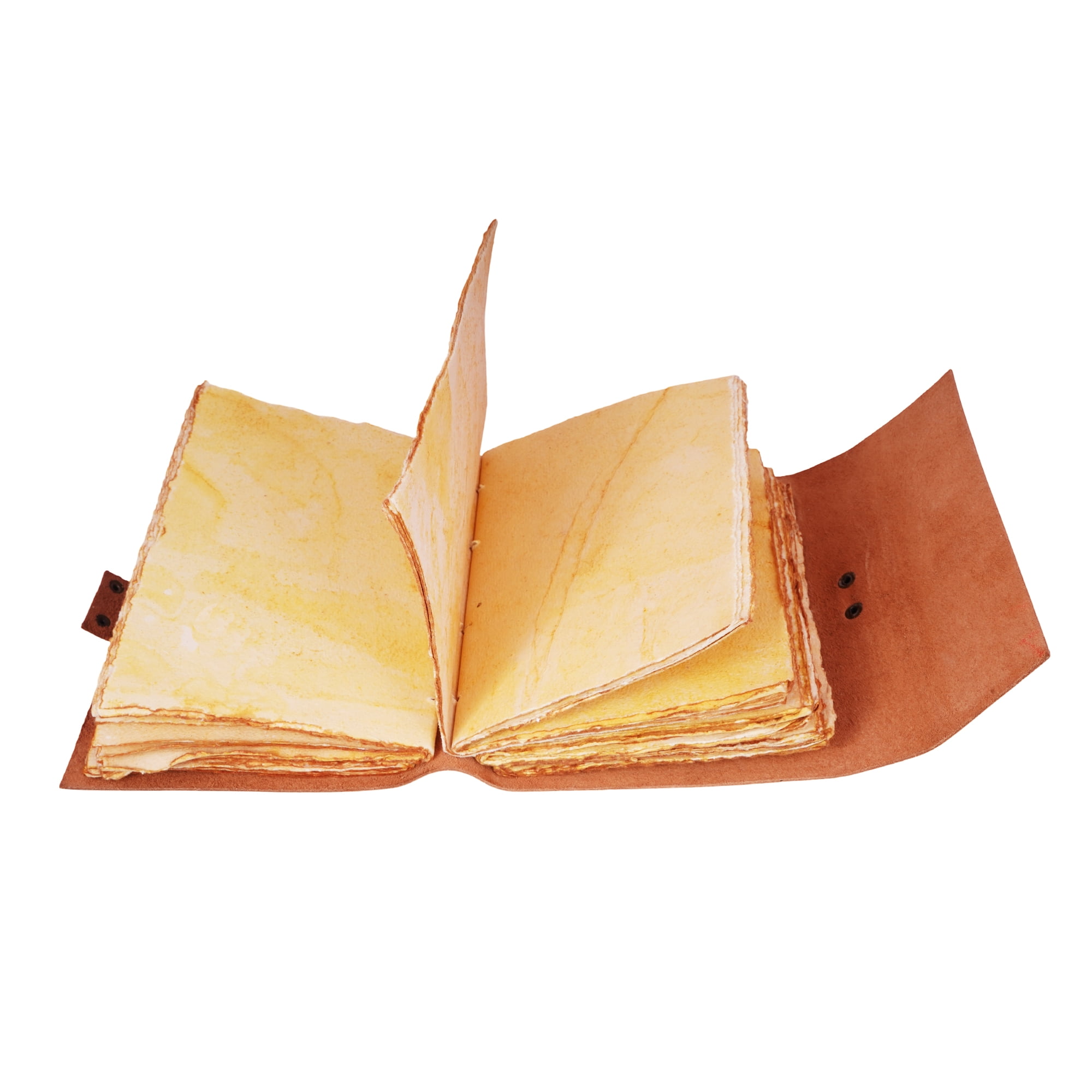 Soft Leather Spirit Moth Journal 5x7 – Handmade Embossed Leather Notebook with Lunar Moth Design