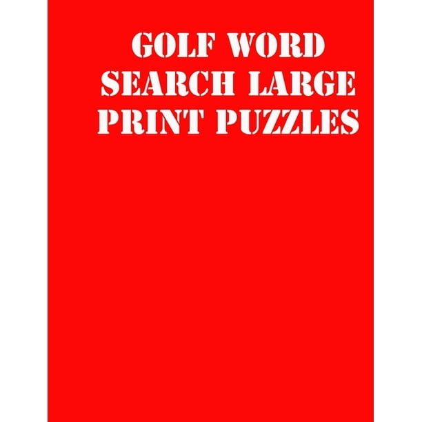 Golf Word Search Large print puzzles large print puzzle book.8,5x11