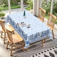 thumbnail image 4 of Lfeey Winter Snowman Christmas Table Cloth for Rectangle, 60x102 Inch, Waterproof Wipeable, 4 of 5