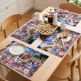 thumbnail image 5 of Independence Day Dog Cat Placemats Set of 1, Red Blue American Flag Firework Balloon Flower Non-Slip Place Mats Washable Table Mats for Kitchen Dining Table Decorations Indoor/Outdoor, 5 of 9