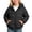 Black, variant on Abtuhar Toddler Kids Boys Girls Fall Winter Hooded Casual Outerwear and Jackets Winter Zip Padded Warm Coat for 1‑8 Years