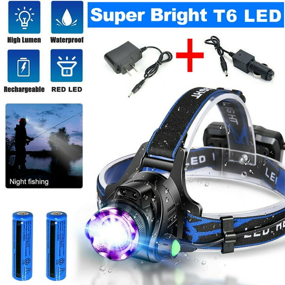 Headlamp, Rechargeable Headlamp, LED Headlamp | with Battery LED Lights, 3 Modes, 2000 Lumen. Super Bright, Adjustable and Waterproof Headlamps for Adults Camping, Hiking and Outdoors.