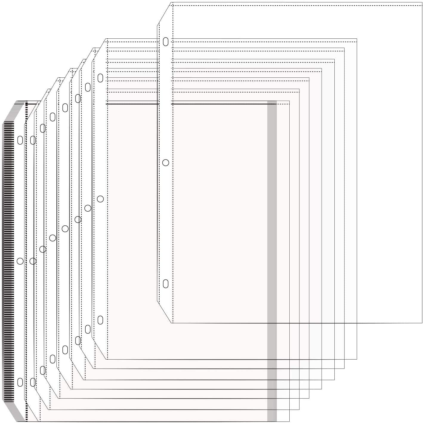 Clear Sheet Protectors for 3 Ring Binder 8.5 x 11 inch Heavy Duty Plastic Sleeves Reinforced