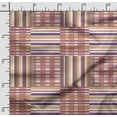 thumbnail image 2 of Soimoi Check Print, Velvet Fabric, Decor Sewing Fabric by The Yard 54 Inch Wide,Decorative Fabric for Upholstery and Home Accents, Rust Brown, 2 of 5