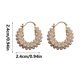 thumbnail image 4 of Pendientes pequeños de perlas de arroz Pendientes de oro Pendientes de diseño Pendientes ligeros de gran sentido Pendientes dulces Pendientes de temperamento, 4 of 8