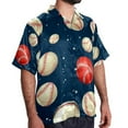 thumbnail image 2 of Baseball Men's Short Sleeve Beach Shirts, Casual Button Down Poplin Printed Summer Tops - Unisex, 2 of 6