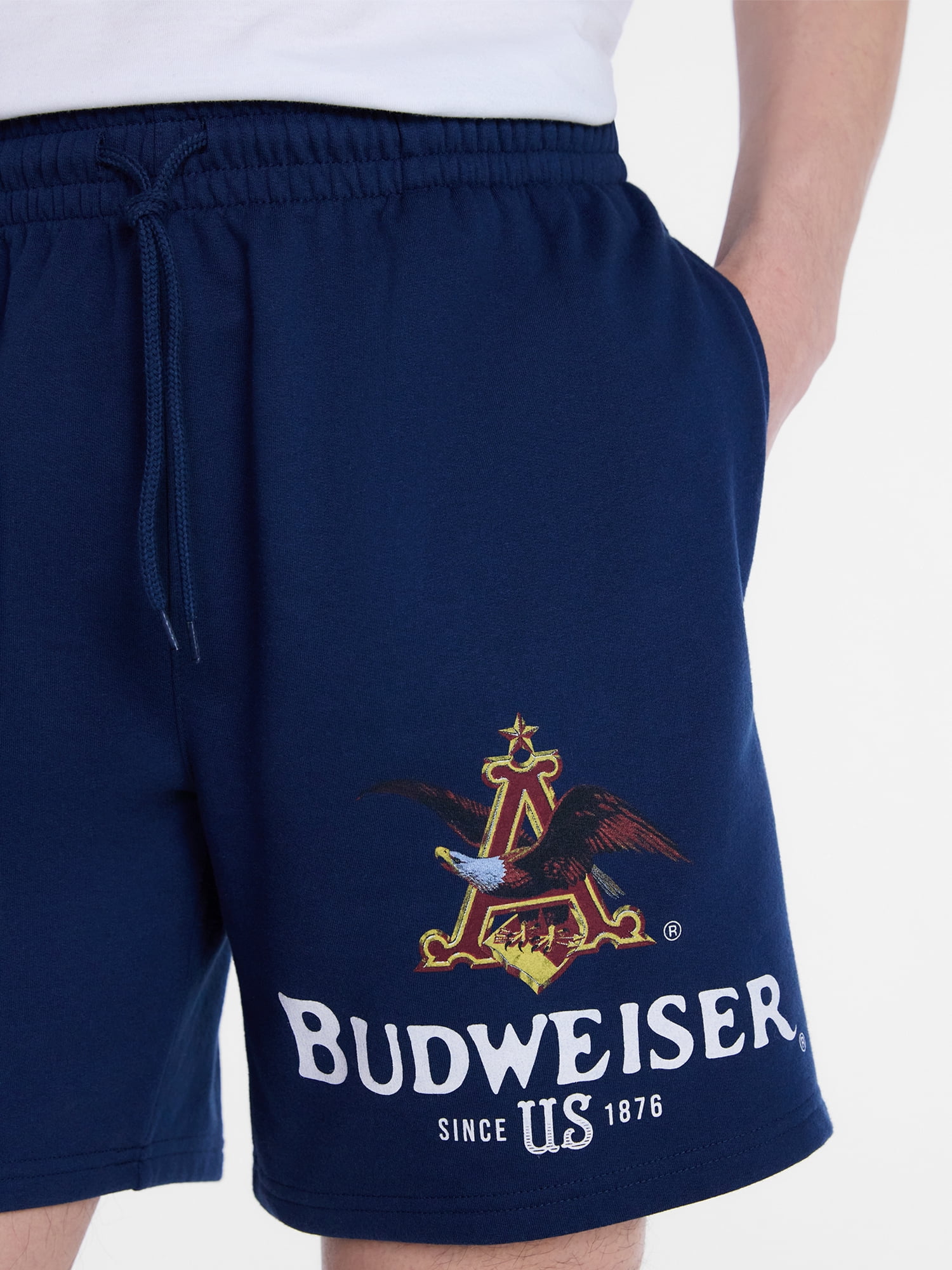 Budweiser Men's and Big Men's Fleece Jogger Shorts, Sizes XS-3XL