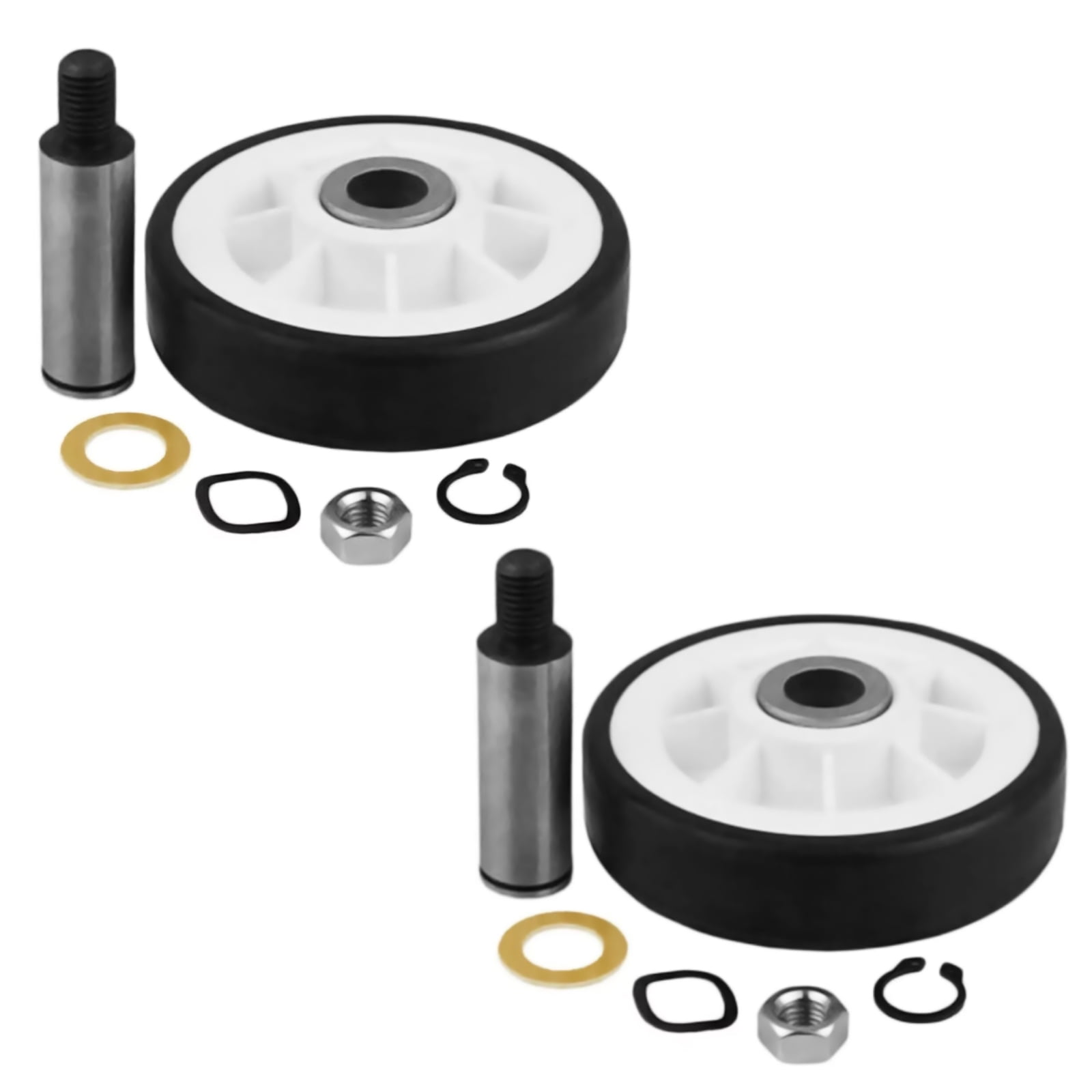 NATEFEMIN Dryer Drum Roller Support Wheel Kit Replacement for Maytag 303373K Washing Machine, 2PCS