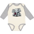 thumbnail image 3 of Inktastic KiniArt Elephant Boys or Girls Long Sleeve Baby Bodysuit, 3 of 5