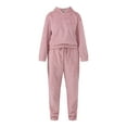 thumbnail image 4 of No Boundaries Plush Embossed Hoodie & Sweatpants Set, 2-Piece, Women's and Women’s Plus, 4 of 4