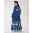 thumbnail image 2 of Printed Long Sleeve Viscose Maxi Dress, 2 of 7