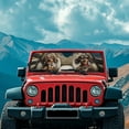 thumbnail image 3 of Uorisanigo Windshield Sunshade for Jeep Wrangler, Shade Heat Shield for Jeep Wrangler TJ JK JKU JL JLU, Funny Dachshund Animal Driving Sun Visor Windshield Shade Blocks UV Rays, 3 of 7