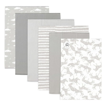 Baby Burp Cloths for Boys and Girls - 6 Pack Large 100% Cotton - Double Layered Extra Absorbent Burp Rags