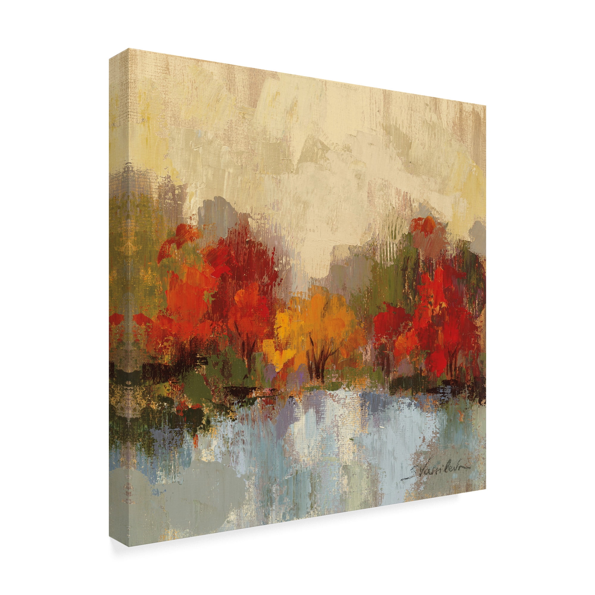 Trademark Fine Art 'Fall Riverside I' Canvas Art by Silvia Vassileva