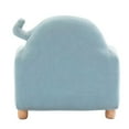thumbnail image 4 of Kids Chair, Cute Upholstered Chair with Animal-shape Backrest and Wood Legs, Modern Small Sofa Chair with Thicken Seat Cushion for Boys Girls, (Green, Elephant), 4 of 7