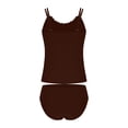 thumbnail image 3 of BSDJILFG Tankini Sets for Women 2026 Modest Swimsuits,High Waisted Lettuce Trim Tankini Top with Seamless Underwear, 3 of 5