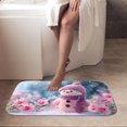 thumbnail image 4 of 1pc Pink Knitted Snowman Absorbent Non-Slip Bathroom Thickened Flannel Rug Decor,Soft,Quick Drying,Suitable For Indoor/outdoor Use,Bathrooms,Bedrooms,Kitchens,Terrace,Laundry Rooms,16"x24", 4 of 9