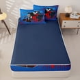 thumbnail image 4 of Erosebridal Black Spider Graffiti Zipper Queen Comforter Set with Fitted Sheet and 2 Pillowcases,Grid Splash Art Zipper Bedding Set For Boys,Navy Blue Reversible,4-Piece, 4 of 7