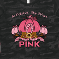 thumbnail image 4 of Inktastic In October We Wear Pink with Ribbon and Pink Pumpkins Women's T-Shirt, 4 of 5