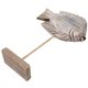 thumbnail image 2 of Estatua de pez de madera rústica tallada a mano, colección de arte decorativo de madera, adorno con forma de pez, 2 of 7