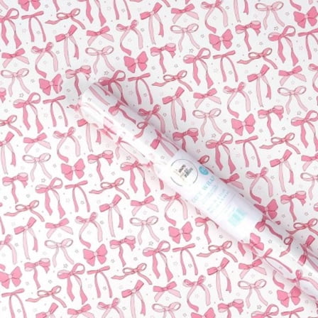 96"x30" Bows Gift Wrapping Paper White/Pink