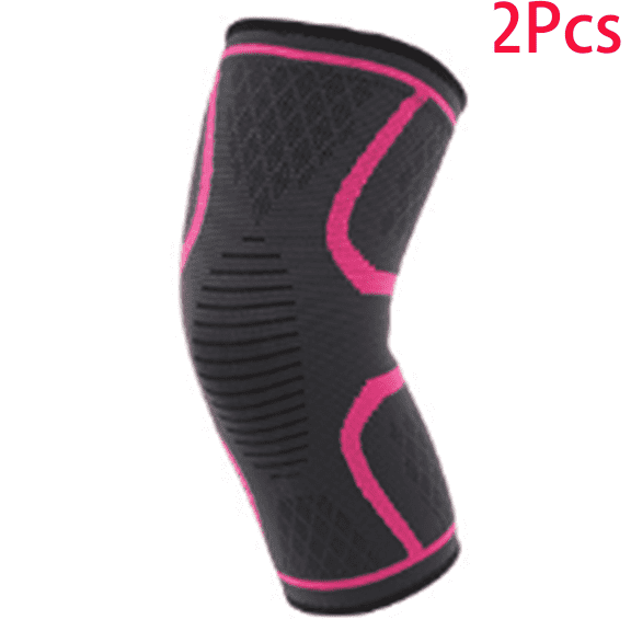 BESTSKY 2026 New 2 Pcs Knee Brace for Women Breathable Design Knee Brace for Men High-Density Knit Soft Fit Knee Sleeve Pink for Running Sports Yoga Hiking Gym Workouts Joint Support