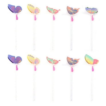 Bottone Fluorescent Party Decoration Fairy Butterflies Wand Luminous Girl Birthday Party Supplies Glow Favor G1ft Light Stick