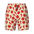 thumbnail image 4 of Lsque Mens Swim Trunks Tomatoes And Chili Pattern - Bathing Suit Compression Liner - Beach Swim Shorts Swimwear - (S-3XL) - Stretch Quick Dry -Small, 4 of 9