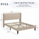 thumbnail image 1 of Historyli Marco de Cama matrimonial tapizado con cabecero de ala,Plataforma de tapicería de Terciopelo,no Necesita somier,Soporte de Listones de Madera,fácil Montaje,Beige, 1 of 8