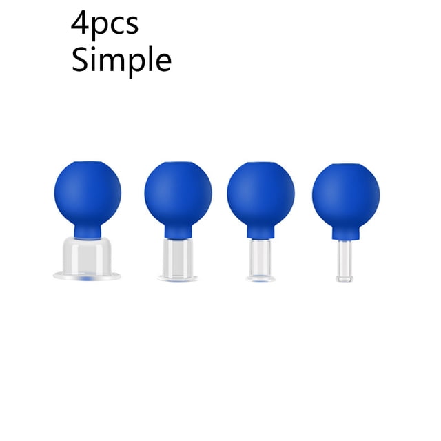 Langgg 4 Pieces Cupping Cups Set Suction Massaging Tool Universal Vacuum Massagers