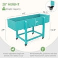 thumbnail image 5 of Raised Garden Bed with Wheels, 48 * 16.7 * 28 in, Poly Elevated Outdoor Planter Box with Tools, Weather Resistant, Standing Growing Bed Herb Planter for, 5 of 16