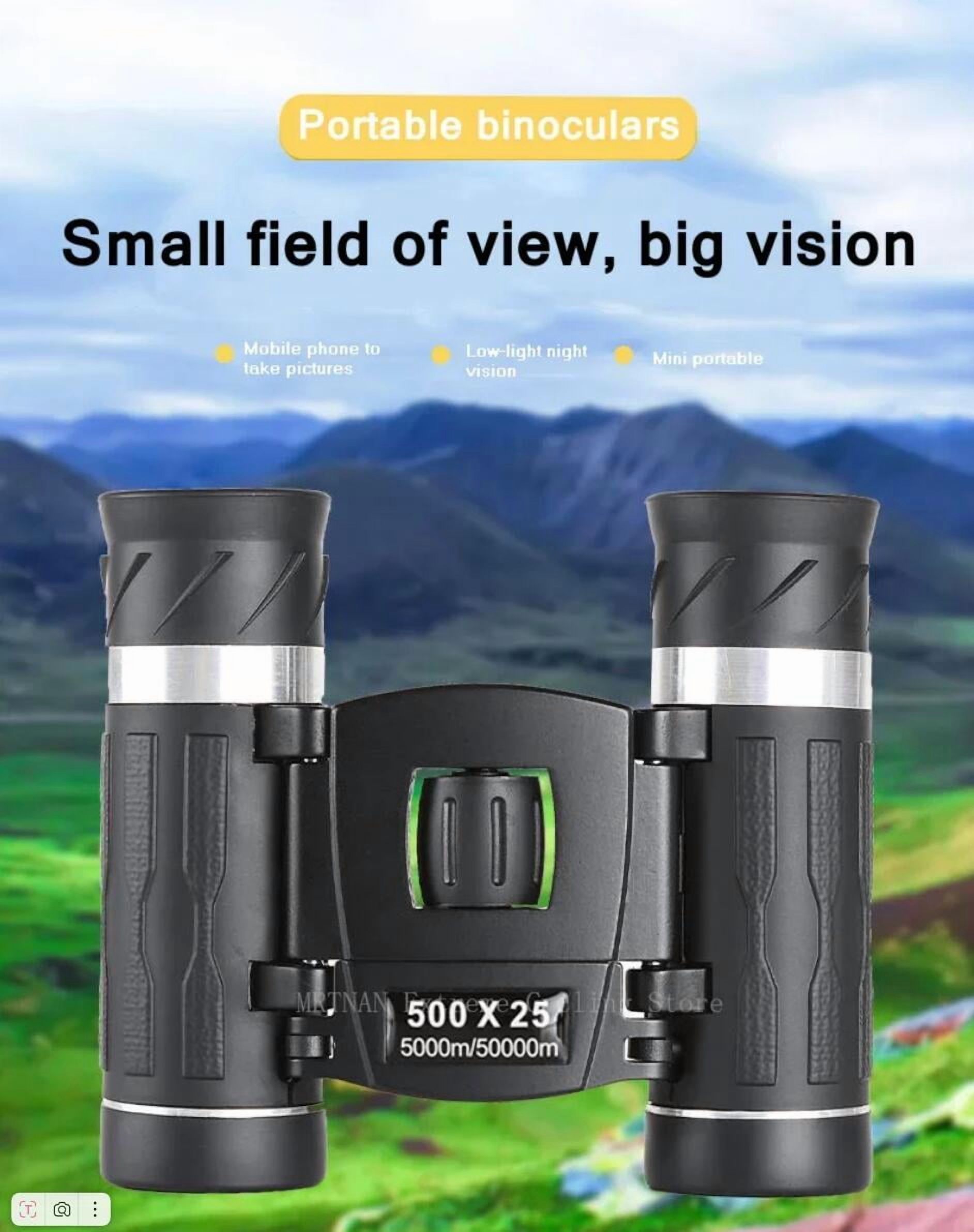 500X25 Portable Hd Zoom 5000M/50000M Binoculars Telescope Powerful Folding Long-Distance Hunting Outdoor Camping Sports