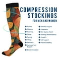 thumbnail image 2 of FORMRS Womens Knee High Socks Casual Long Thick Travel Daily Wear, 1 Pair, Colorful Leaves, 2 of 6