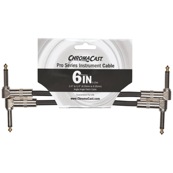 ChromaCast® 6 in. Pro Series Angle/Angle Patch Instrument Cable, 2 Pack