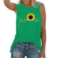 thumbnail image 5 of Sunflower Tank Top for Women Sunrise Sunshine Sleeveless Summer Shirts Outdoor Workout Hawaiian Beach Crewneck Loose Camisoles, 5 of 7