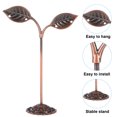 thumbnail image 3 of Earring Holder, 3pcs Earring Stand Earring Display Stands Storage Organizer Metal Rack Leaf for Photography, Bronze, 3 of 5
