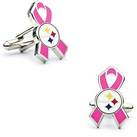 Cufflinks, Inc. PD-BCS-SL Pittsburgh Steelers Breast Cancer Awareness Cufflinks
