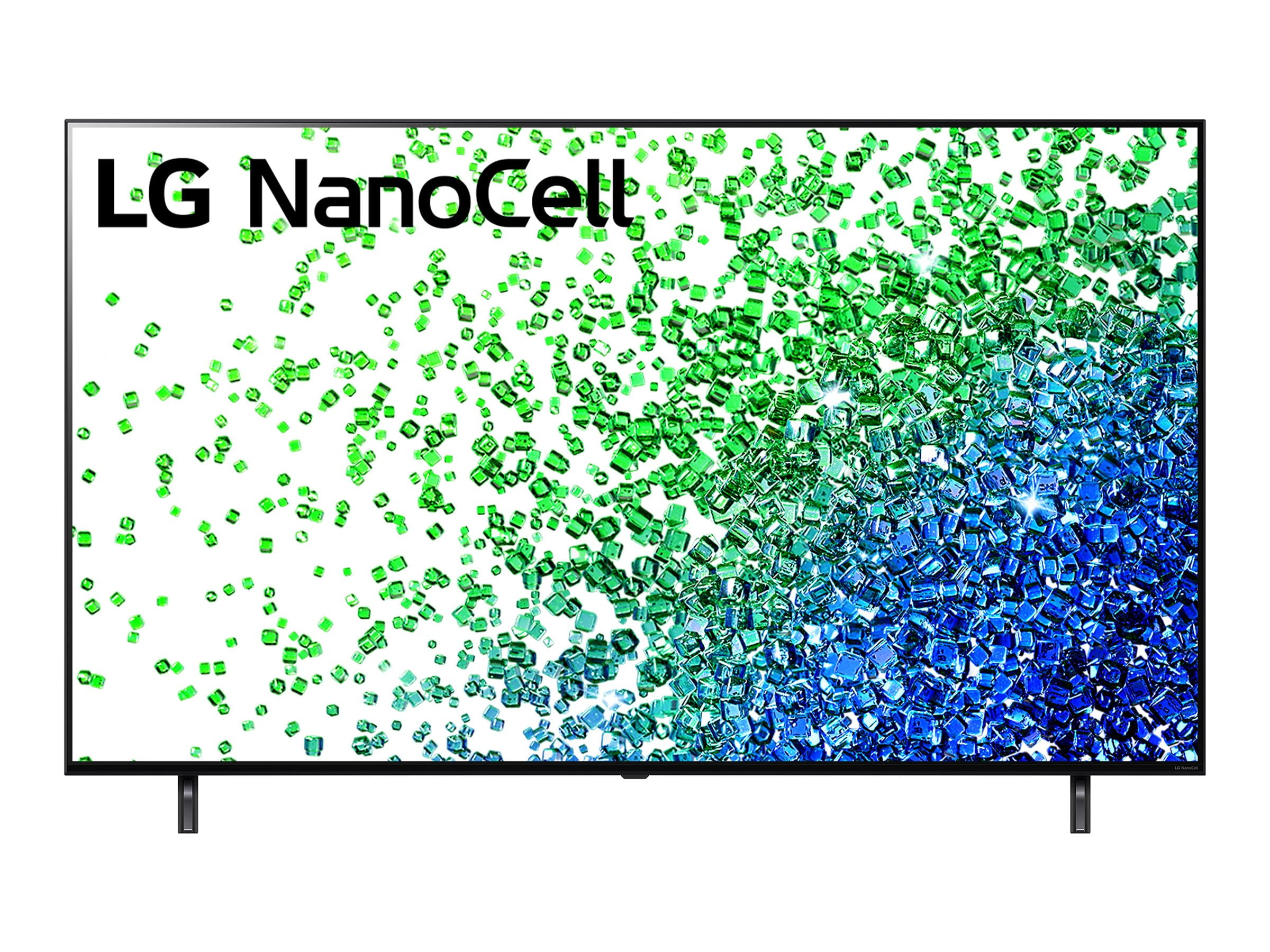 LG 55NANO80UPA - 55" Diagonal Class (54.6" viewable) - NANO80UPA Series LED-backlit LCD TV - Smart TV - webOS, ThinQ AI - 4K UHD (2160p) 3840 x 2160 - HDR - edge-lit, Real 4K NanoCell Display