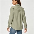 thumbnail image 3 of HBGVBA Womens Button Down Shirts,Long Sleeve UPF 50 Sun Protection Tops Collared Button Quickly Dry Sunshirt with Pocket, 3 of 6