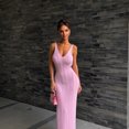 thumbnail image 4 of European and American women's fashion sexy strap long dress, feminine seaside vacation style summer twisted hollow dress, 4 of 7