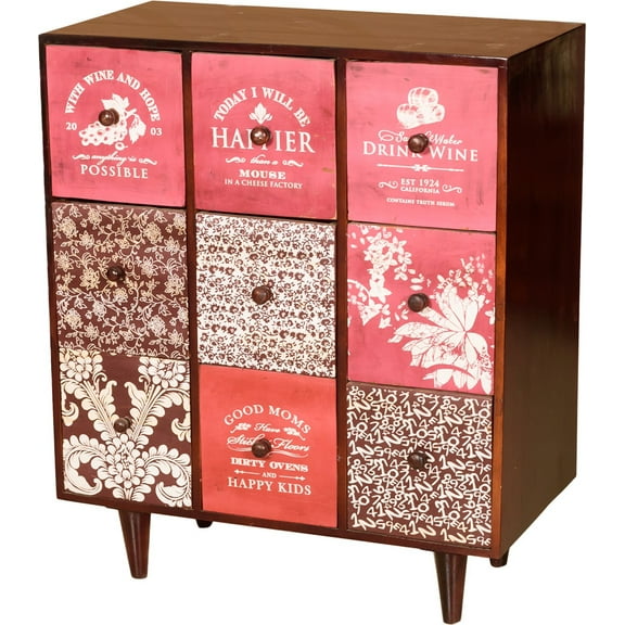 Painted sideboard with 6 drawer chest