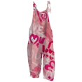 thumbnail image 1 of B91xZ Combinaisons Décontractées Amples pour Femmes Combinaisons Larges en Coton avec Poches, Rose L, 1 of 3