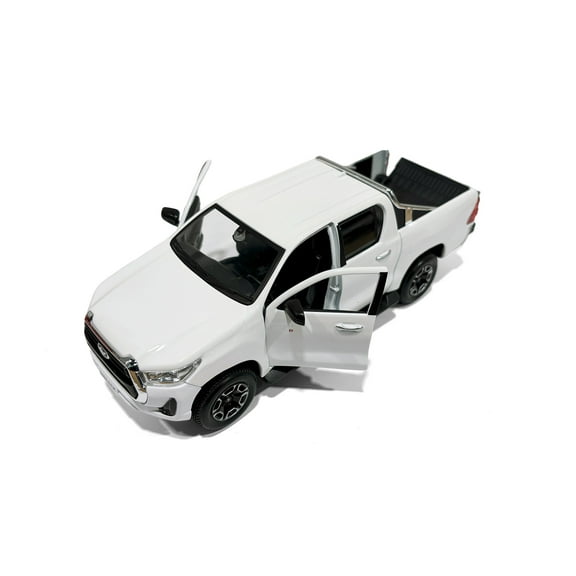 Toyota Hilux Double Cab Pickup Truck, White - Showcasts 37920 - 1/27 Scale Diecast Model Car