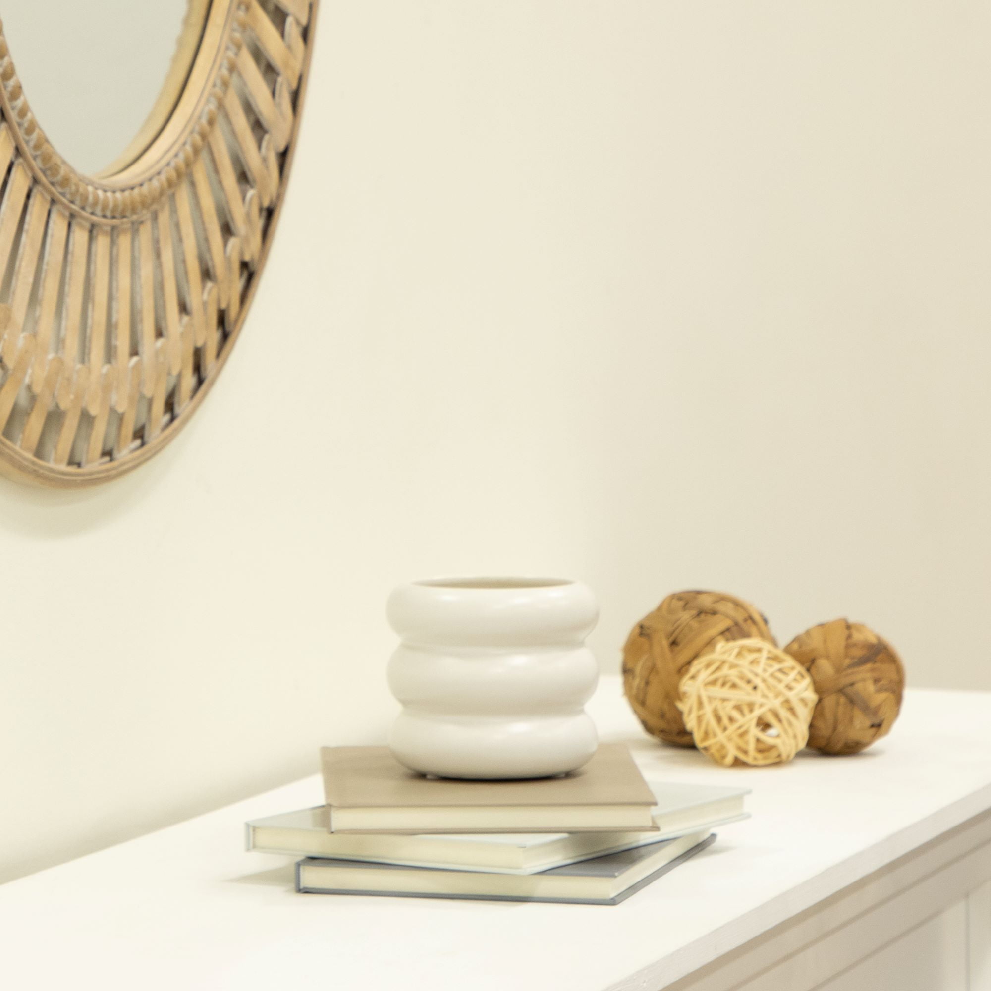(3 pack) Mainstays 5" White Ceramic Bubble Planter