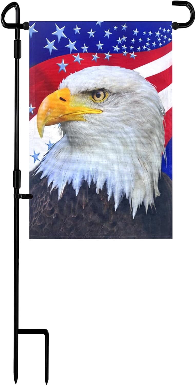 FLAGY 12 x 18 Polyester Patriotic Stars and Stripes Outdoor Flag, Double-Sided