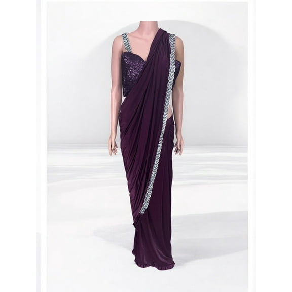 Traditional Ready to Wear Saree with Ready Blouse– Cultural Wear for Women,J3